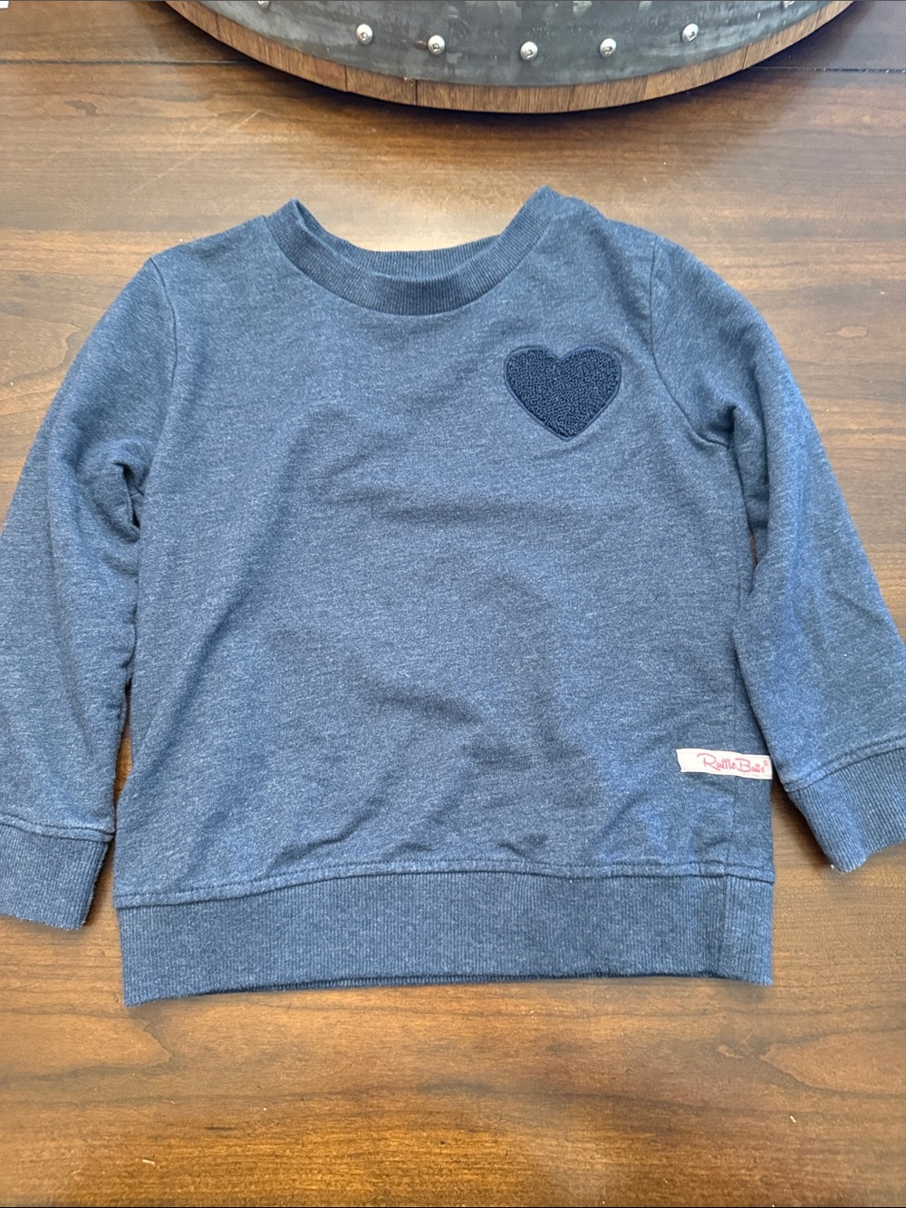 Ruffle Butts Navy Heart Pullover Sweatshirt
